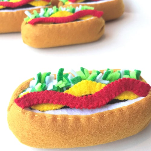 Felt Food Pattern Backyard BBQ Play Set PDF Pattern Hot Dog Etsy