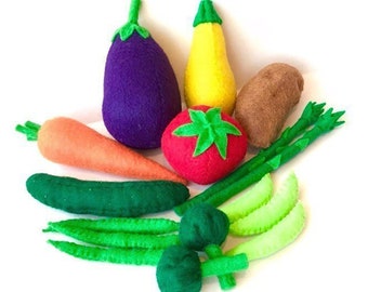 Felt food vegetable set