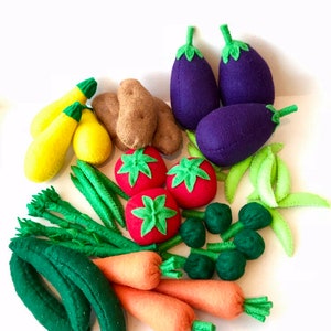 Felt food vegetable set image 2