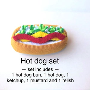 Nourriture pour hot-dog en feutre image 2