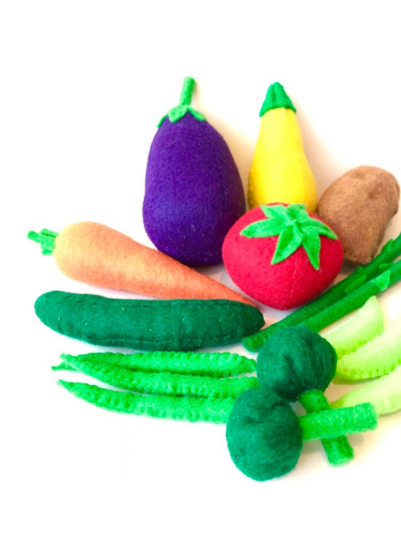 Felt food vegetable set image 3