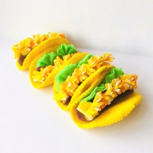 felt food taco, pretend play food taco, felt taco handmade play food for toddler image 6