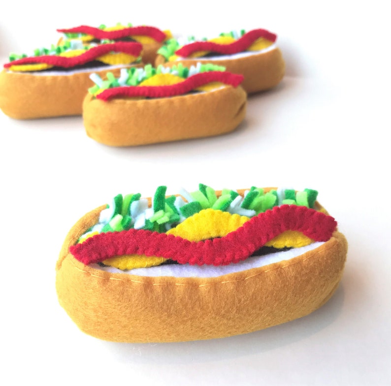 Nourriture pour hot-dog en feutre image 1