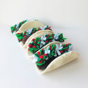 felt food taco, pretend play food taco, felt taco handmade play food for toddler image 5