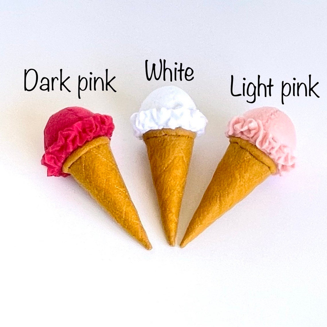 1 Felt Food Ice Cream Cone Play Food Ice Cream Cone Pretend Etsy