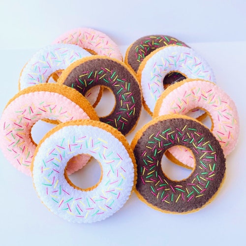 Felt Food Donut Play Food Donut Felt Toy Donuts Pretend Etsy