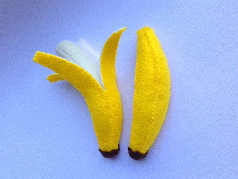 Felt Food Banana Set Etsy