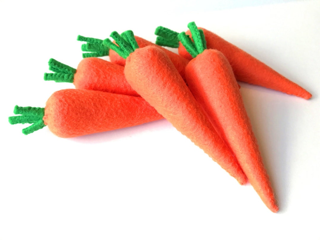 Felt Food Carrot Eco Friendly Children's Felt Pretend Play Food for Toy