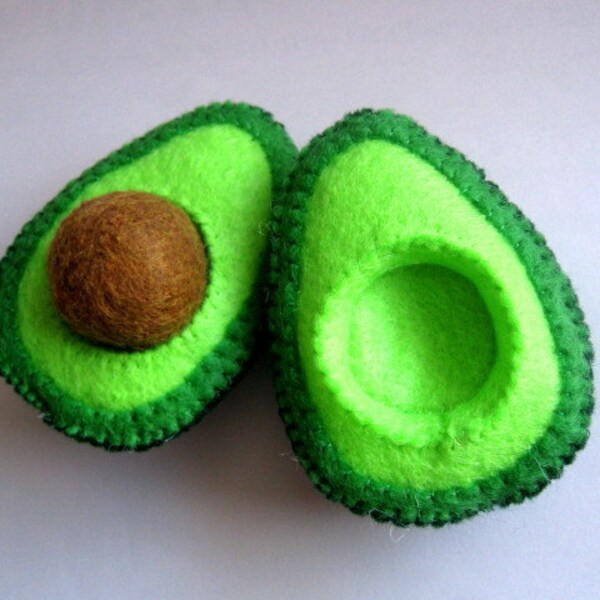 felt food avocado