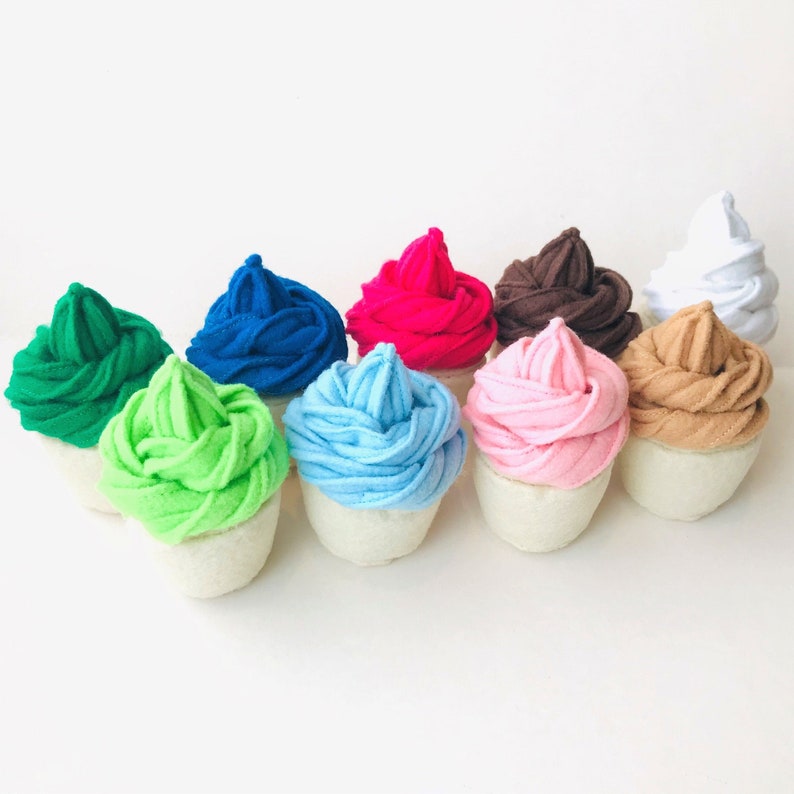 Felt food cupcake pretend play food cupcake toy cupcake Etsy