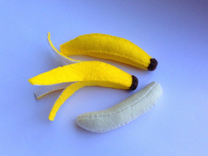Felt Food Banana Set Etsy