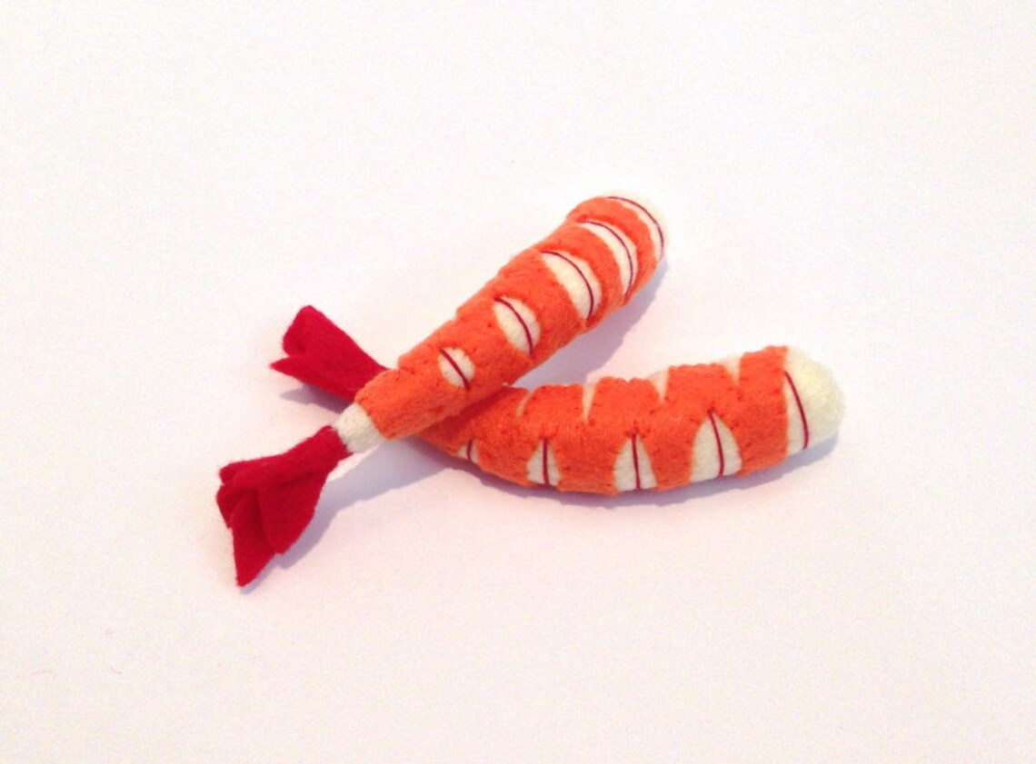 Felt food Shrimp set eco friendly toy felt play food Etsy