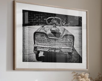 Fire Truck Pedal Car, Fire Truck Art Print Canvas or Print