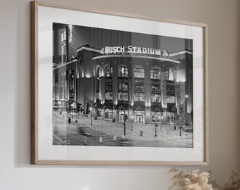 St. Louis Cardinals Busch Stadium Baseball St Louis Print Photo Wall Art Canvas or Print