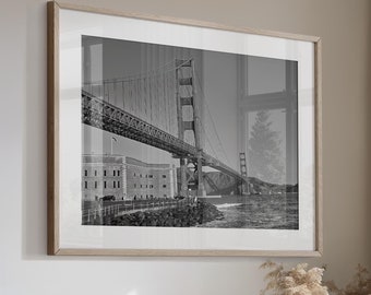 San Francisco Golden Gate Bridge, Photo Wall Art Print, Canvas or Print