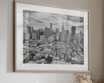 San Francisco Skyline Photo Art Print Canvas or Print