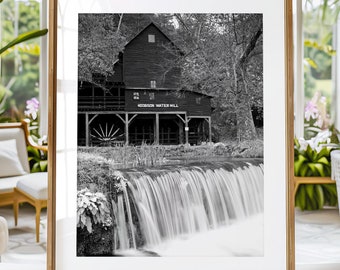 Hodgson Mill in Missouri - Waterfall Art - Missouri Ozarks - Fine Art Photograph Canvas or Print