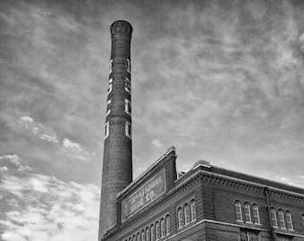 International Shoe Company Smokestack in St. Louis Art Print Photo - St Louis Photography - Lemp Brewery Canvas or Print