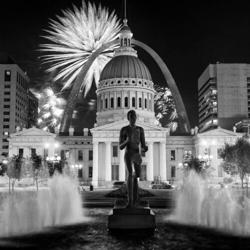 Fourth of July Fireworks St Louis Art Print Photo Canvas or Etsy