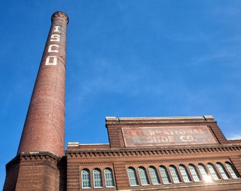 International Shoe Company Smokestack in St. Louis Art Print Photo - St Louis Photography - Lemp Brewery Canvas or Print