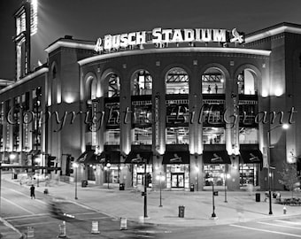 St. Louis Cardinals Busch Stadium Baseball St Louis Print Photo Wall Art Canvas or Print