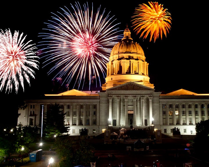 Fireworks at Missouri State Capitol in Jefferson City Etsy