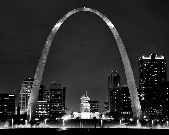 St Louis Skyline and Gateway Arch Fine Art Photograph 5x7 | Etsy