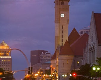 Union Station in St Louis and Gateway Arch - Fine Art Photograph St Louis Photo Print Wall Art Canvas or Print