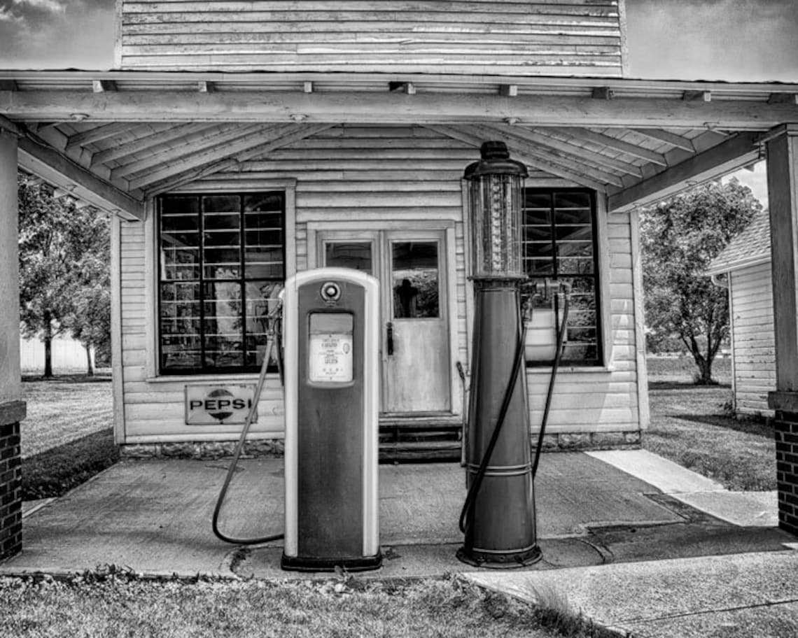 Antique Vintage Gas Pump Art Print Photo Canvas or Print - Etsy