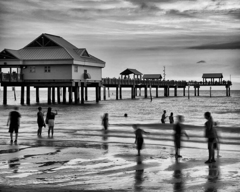 Clearwater Beach Florida Pier Photo Art Print Florida Art Canvas or