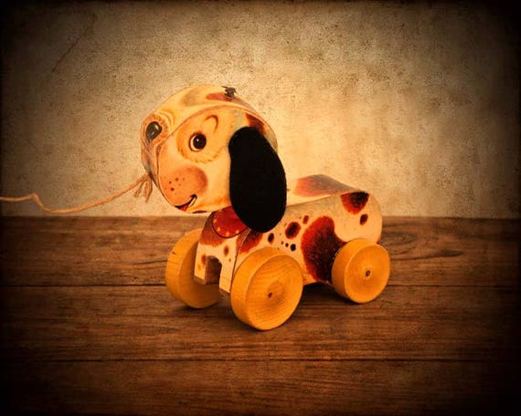 Dog Pull Toy Print Dog Art Dog Photo Art Printbaby Etsy