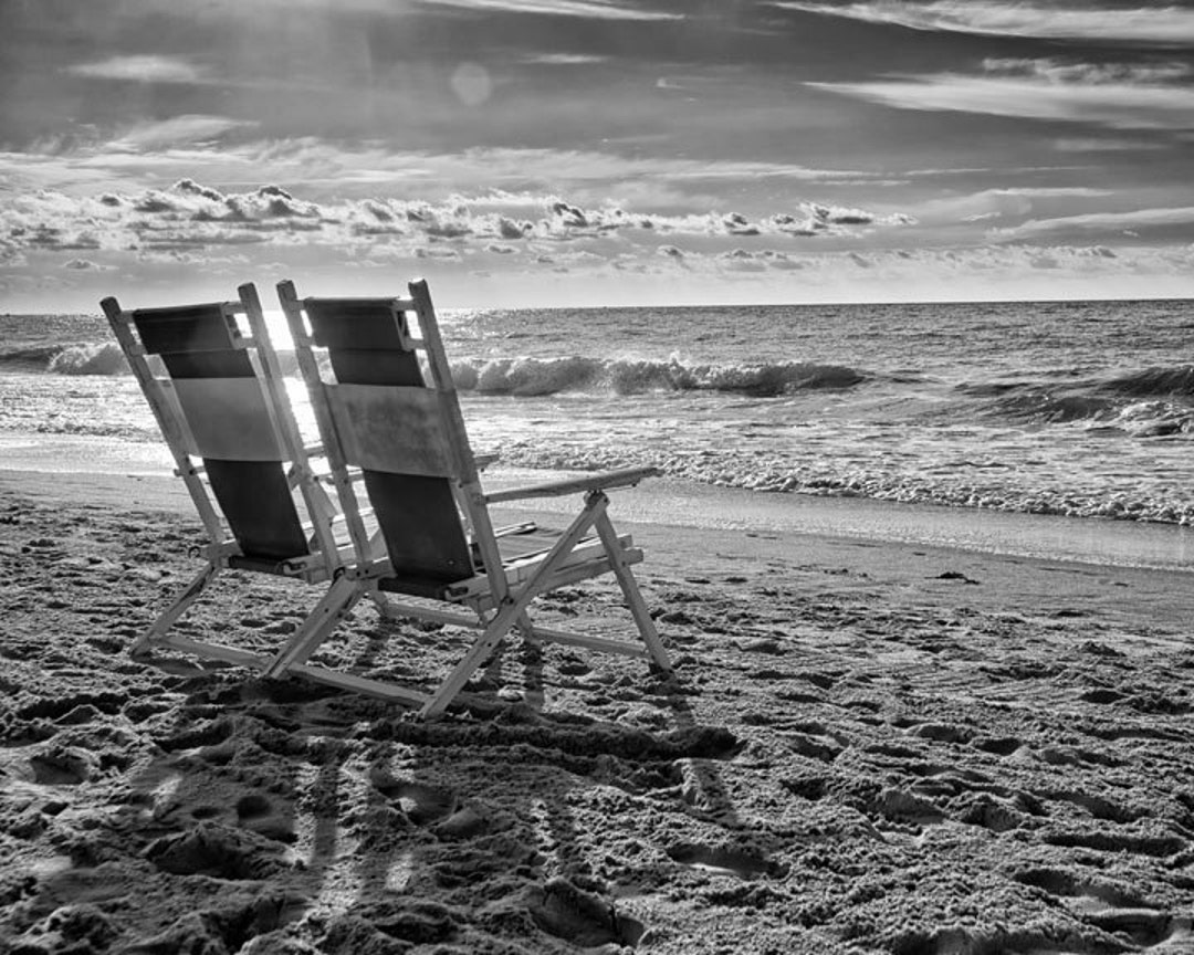 Myrtle Beach Art Print Photo South Carolina Beach Chairs Etsy