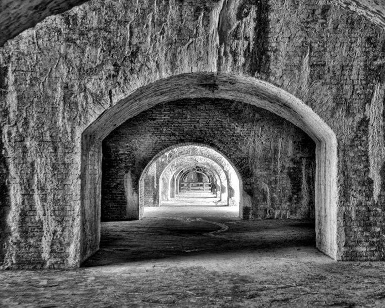 Fort Pickens Arches Near Pensacola Florida Art Photograph Military Art Canvas or Print image 1