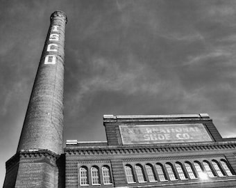 International Shoe Company Smokestack in St. Louis Art Print Photo - St Louis Photography - Lemp Brewery Canvas or Print