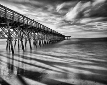 Myrtle Beach Photo Print, South Carolina Print Art - 2nd Ave Pier - Fine Art Photograph Canvas or Print