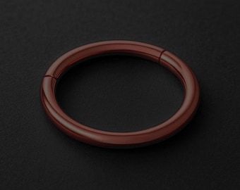 Titanium Clicker Ring in Classic Simple Style Septum Nose Earring Hoop Daith Piercing Jewelry Seamless Lightweight Durable Hoop Ring Red