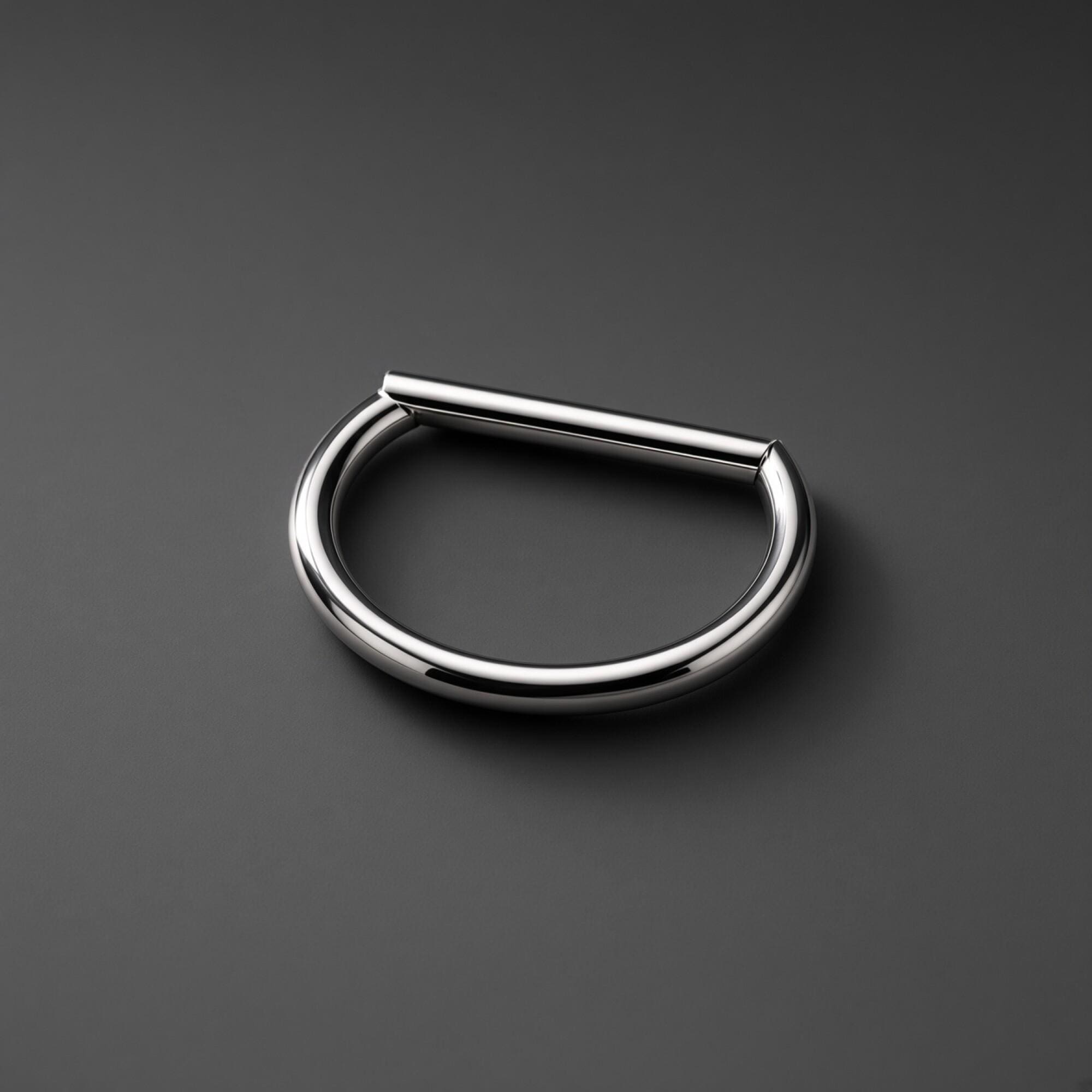 Titanium Clicker Ring in Classic D Shape Style Conch Huggie Helix