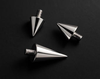 Titanium Spike Top Accessory for Piercing Ring Barbell Bar Internal Threaded Jewelry Nose Hoop Daith Earring Septum Piercing Silver