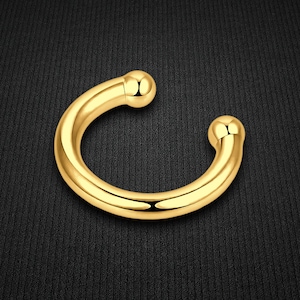 Gold Plated Ear Cuff in Classic Style Non Pierced Hoop Wrap for Conch Elegant Faux Piercing Clip and Trendy Ear Jewelry