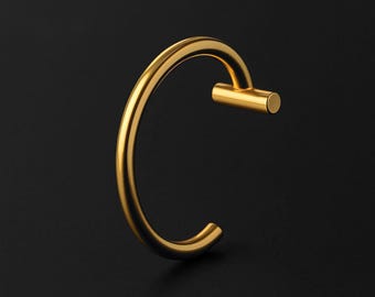 Surgical Steel Lip Ring in Classic Style Chic Lip Hugger Lip Fashion Lip Ornament Fashion Lip Ring Fake Piercing Labret Hoop Jewelry Gold