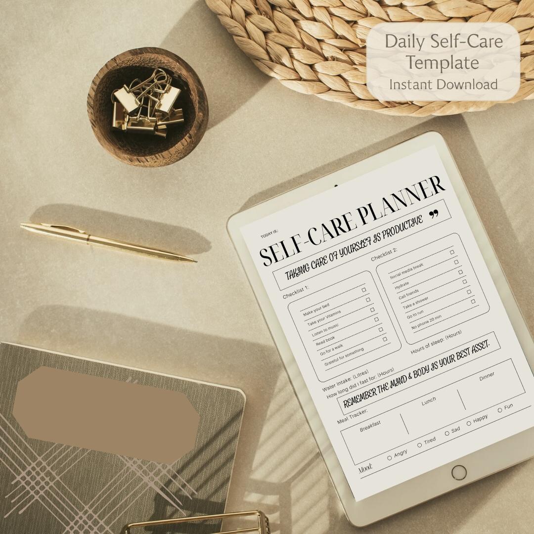 Daily Self-care Planner Printable | Wellness Journal Template | Mental ...