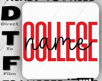 Custom Mascot DTF Transfer with School Name, Personalized Team Spirit Shirt Print, School Logo DTF, School Pride Transfer, Sports Mascot DTF