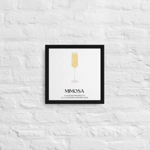 Scheda ricetta Mimosa - Tela incorniciata di alta qualità