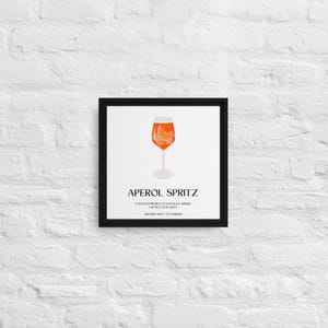 Ricetta per Aperol Spritz - Tela incorniciata di alta qualità