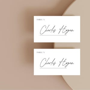 Name Card Template, Bohemian Wedding Place Card Template, Printable Name Cards, Modern Minimalist Place Card Template, Instant Download