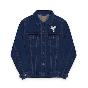 Unisex Denim Jacket (Embroidery) | Classic Denim Jacket | unisex black denim jacket | unisex white denim jacket