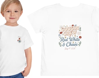 Maglietta per bambini Cousin Crew Red White & Chaos / Maglietta per bambini per il 4 luglio