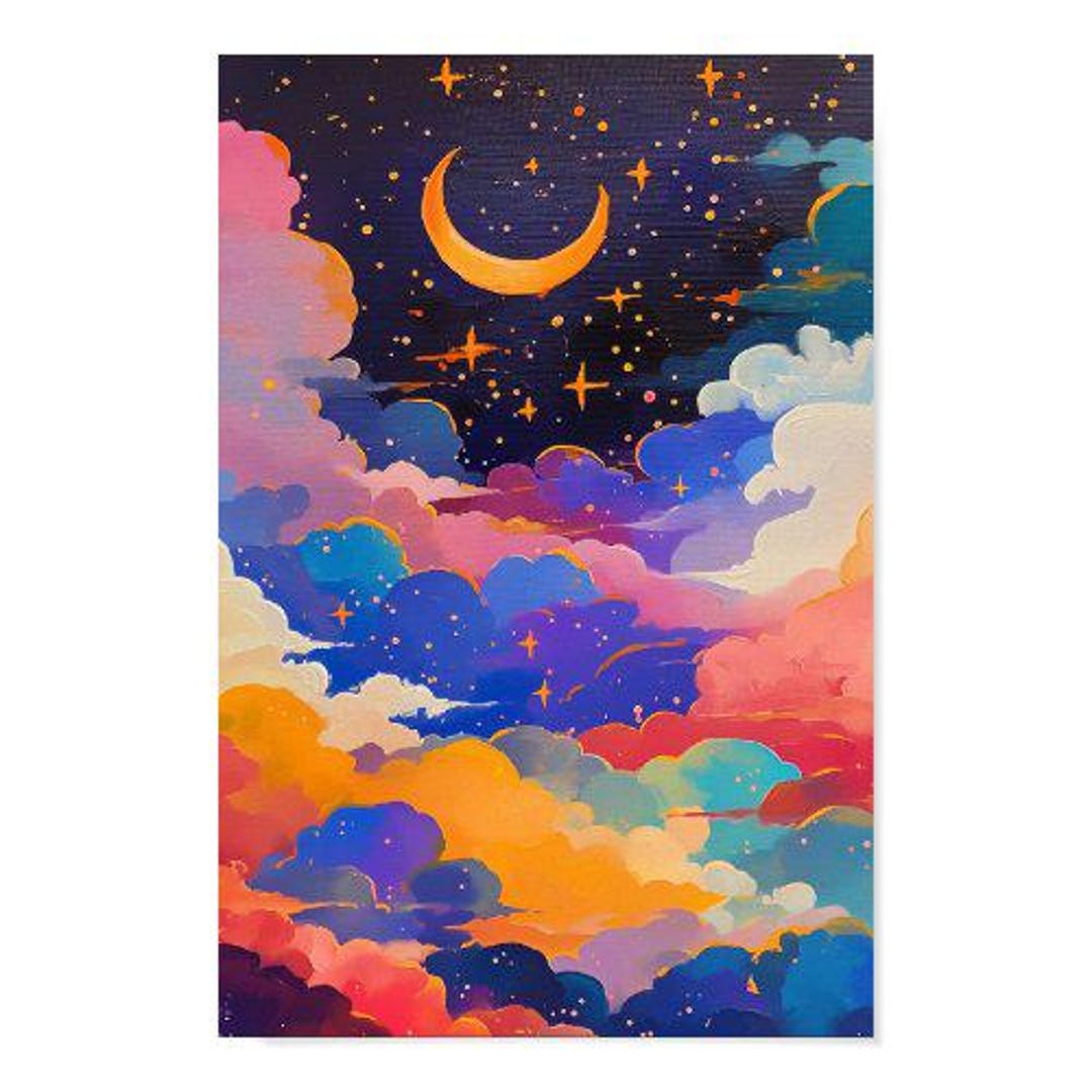Dreamy Night Sky Printable Wall Art – A3, A4, A5 Sizes | Celestial ...