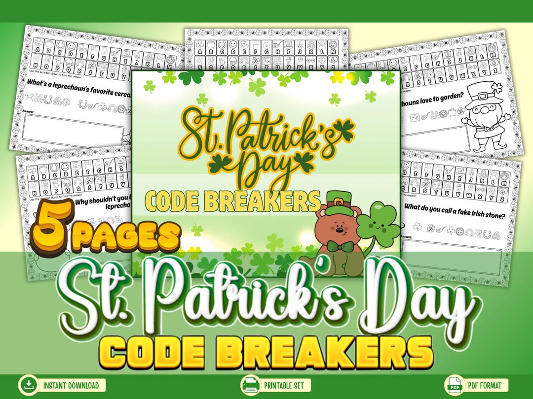 St. Patrick's Day Code Breaker | Kids Classroom Activity (PDF Printable ...