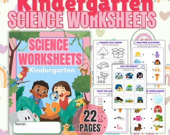 Kindergarten Science Worksheets – 22 Printable Pages | Preschool & Early Learning Activities PDF